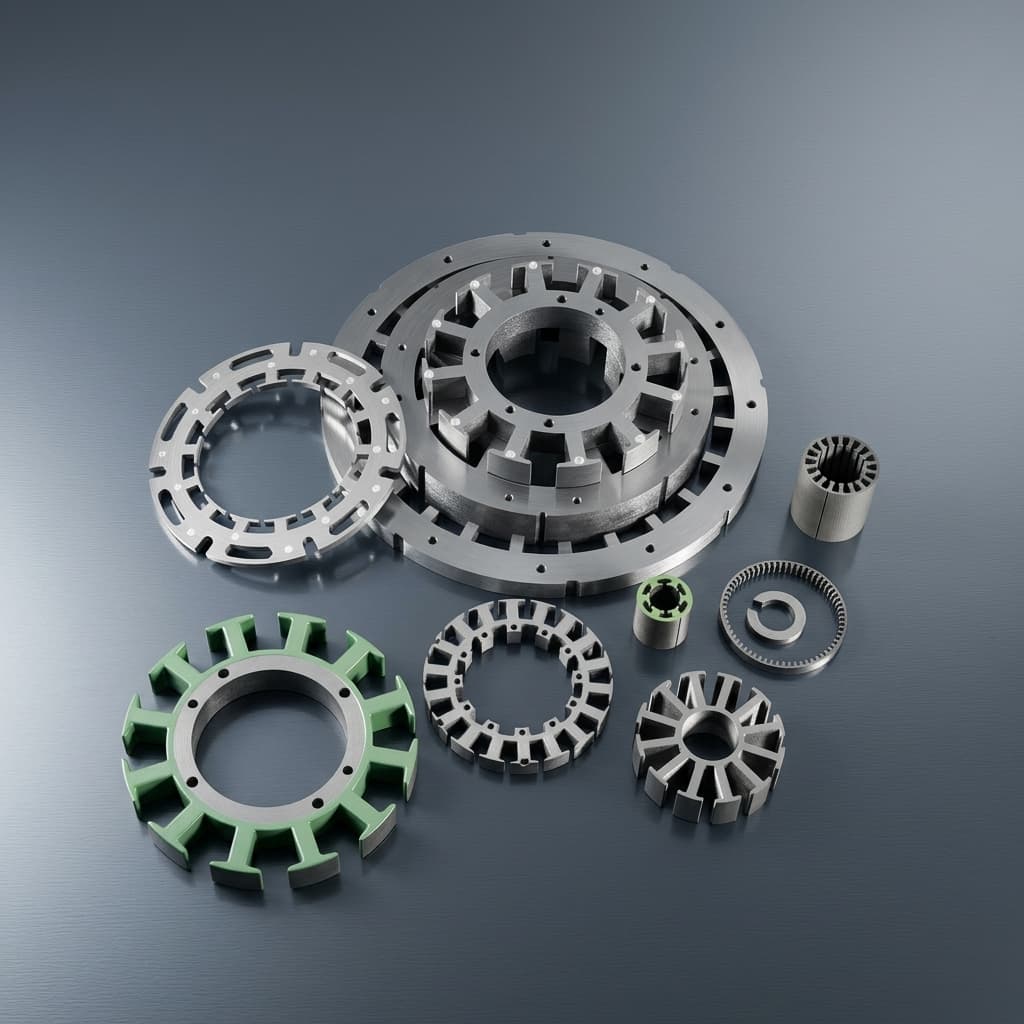 Pressed SMC stator tooth inserts high fidelity render